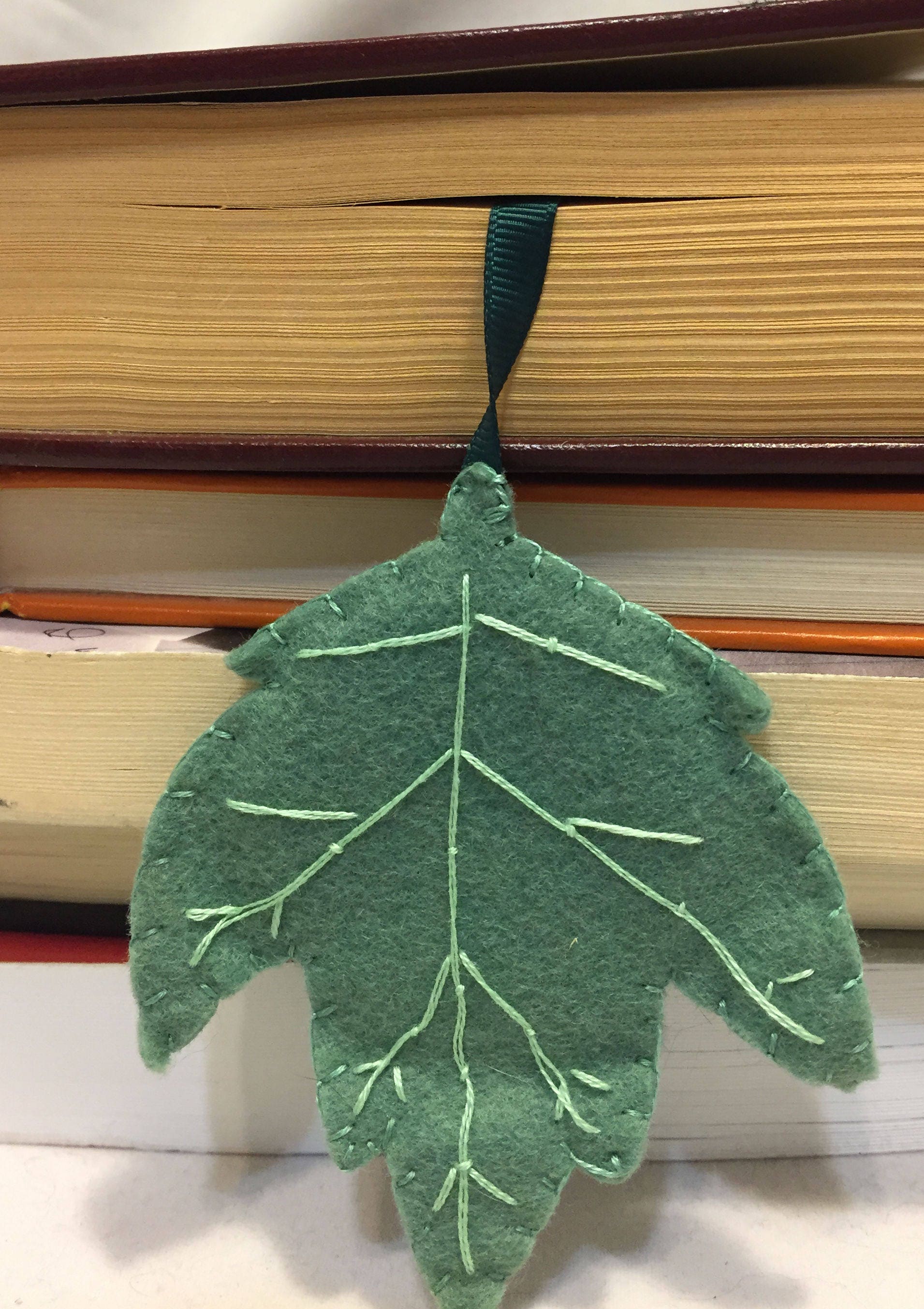 Leaves Bookmark/page Marker/felt Pagemarker/book Lover Etsy