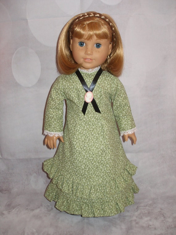 Handmade Late 1800's Mary and Laura Dress for American Girl 18" Dolls W/  Cameo - Green - 3 Pieces - Etsy