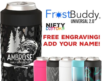 Personalized FrostBuddy Universal 2.0 Beverage Holder - Fits All Sizes - 6-in-1 - Insulated Stainless Steel - FREE Laser Engraving