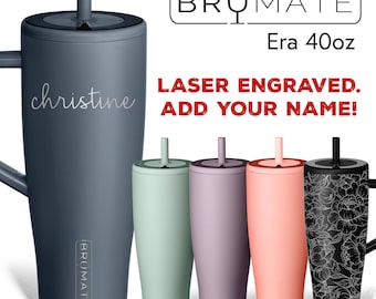 Engraved Brumate Era 40oz - Personalized Brümate Leakproof Tumbler with Handle - Insulated Stainless Steel - Wrap Available