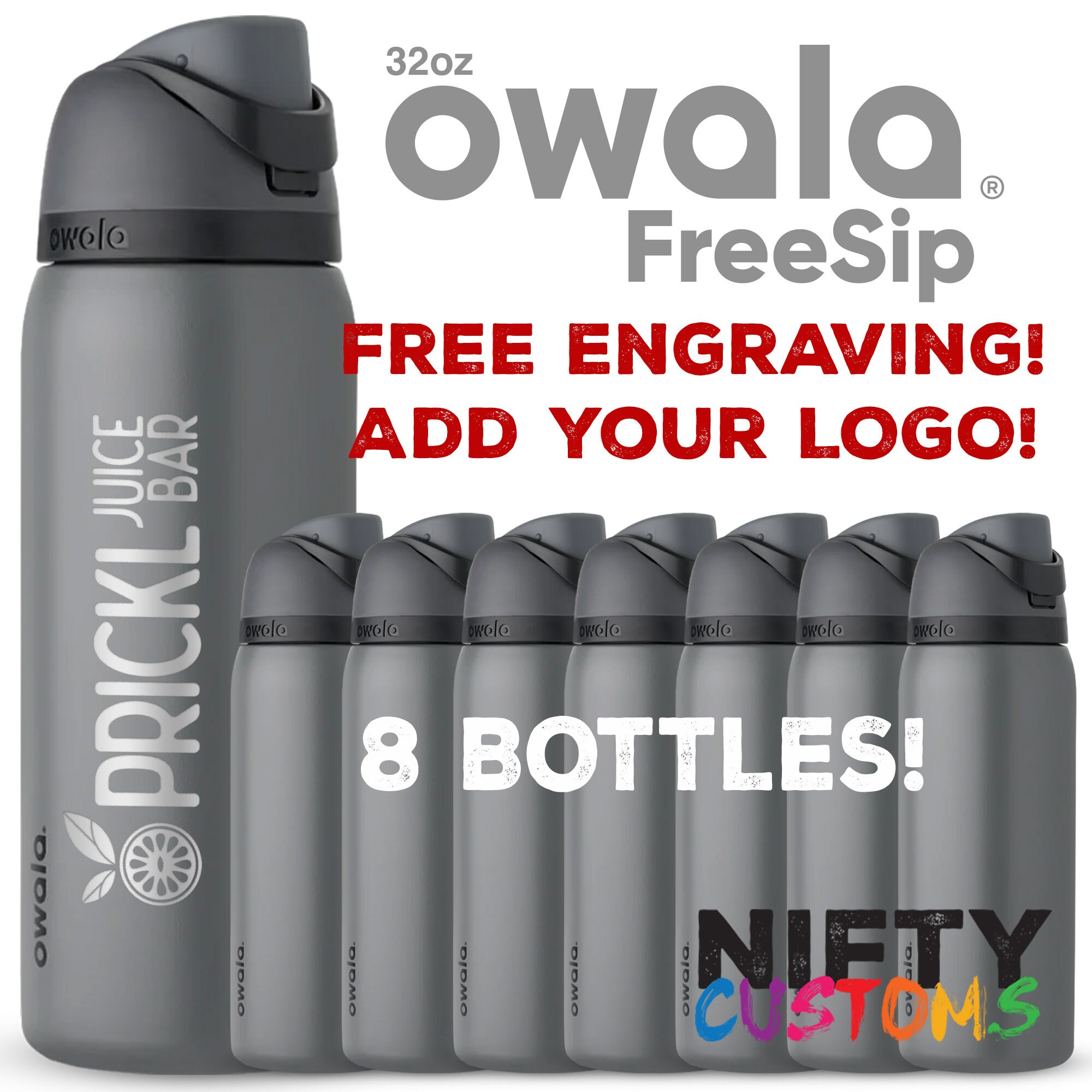 BULK Owala Freesip 32oz Personalized Water Bottle Insulated