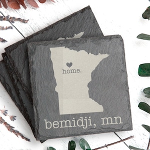 Home State Slate Coasters - All States - Beautiful Housewarming Gift - I Miss You Gift