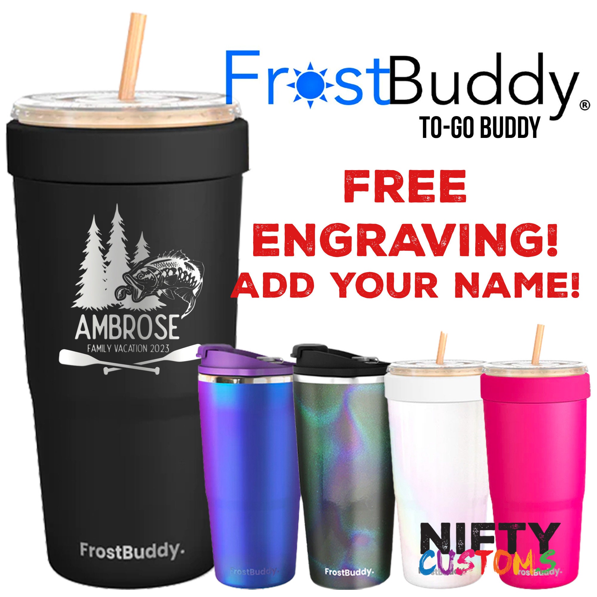 FrostBuddy | to Go Buddy - 30 oz Stainless Steel Vacuum Insulated Tumbler Cup - Thermal Cups for Hot and Cold Drinks - Stainless Steel Tumbler