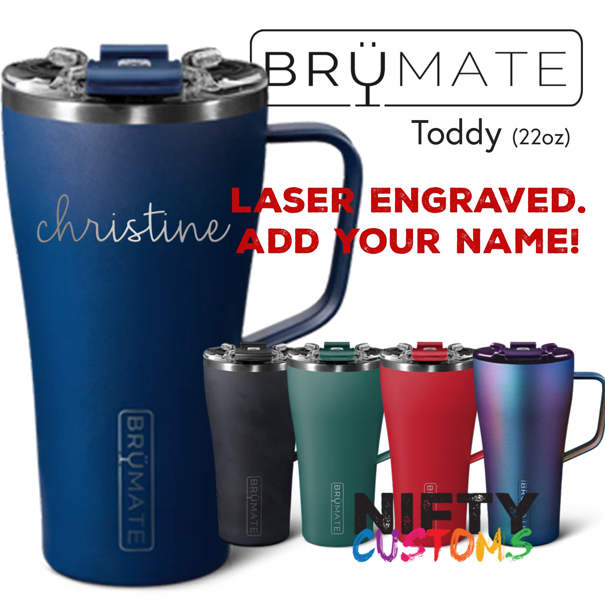 Personalized Brumate Toddy Brümate Coffee Cup 22oz Mug Insulated Stainless  Steel FREE Laser Engraving 