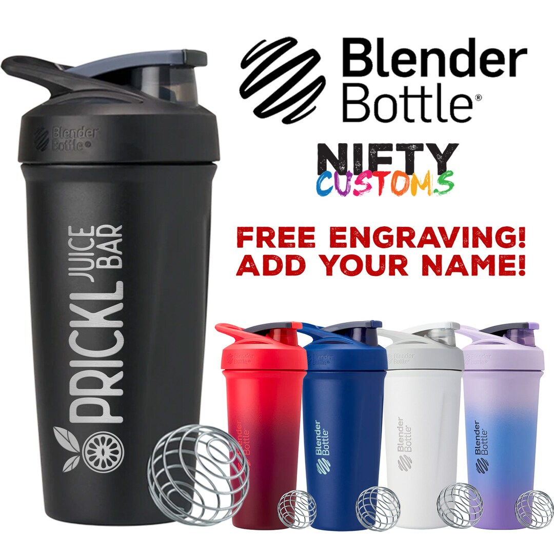 BlenderBottle Strada Insulated Stainless Steel Shaker Cup with Flip Cap,  24oz, White