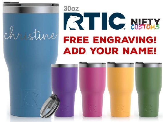 Personalized Personalized RTIC 20 oz Tumbler - Powder Coated - Customize  with Your Logo, Monogram, or Design - Custom Tumbler Shop