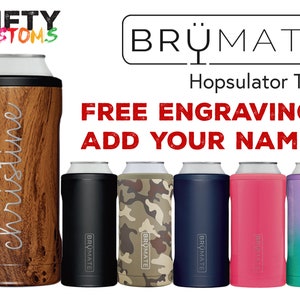 Custom Engraved Hopsulator Slim Can Cooler by BruMate • Cheers MT