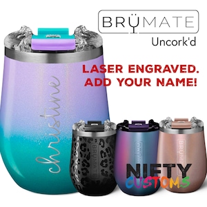 Personalized Brumate Wine Tumbler - Brümate Uncork&#39;d - Insulated Stainless Steel - FREE Laser Engraving - Leak Proof Lid