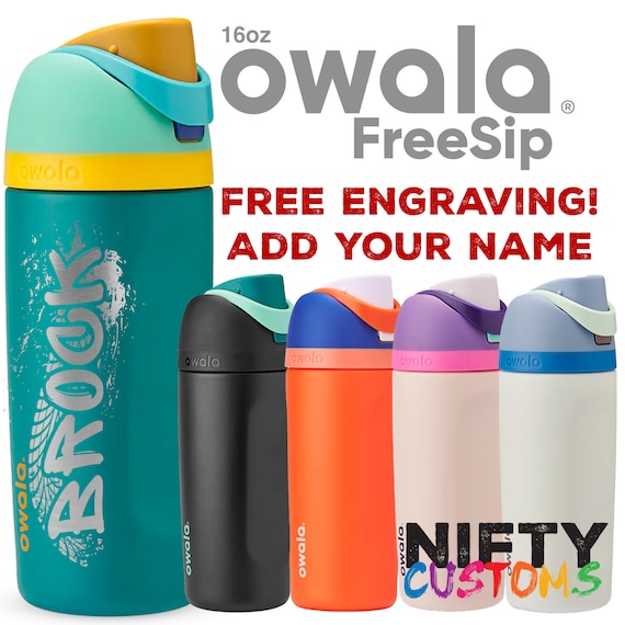 Personalized Owala Water Bottle: 16oz Insulated Stainless