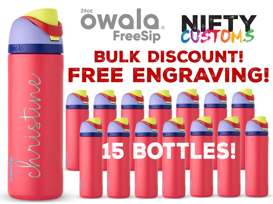 BULK Owala Freesip 24oz Personalized Water Bottle Insulated Etsy