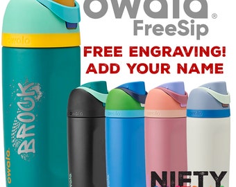 Personalized Owala Kids 14 Oz Flip Water Bottle With Built in Straw Locking  Leak Proof Lid Back to School Overnight Camp 