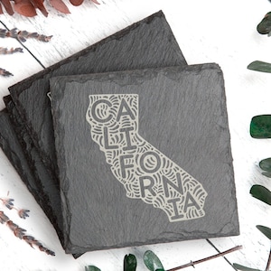 Funky State Coasters - All States - Beautiful Housewarming Gift