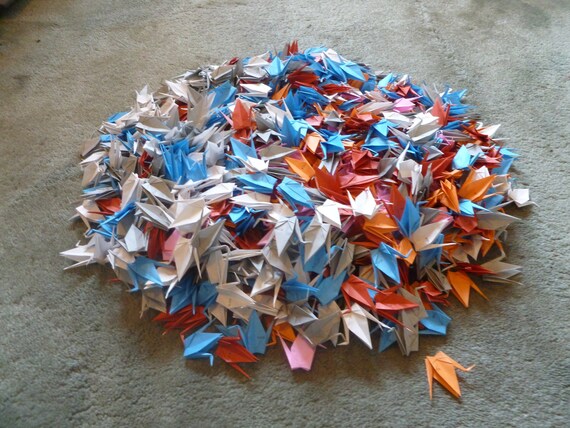 Orizuru 1000 Origami Kraniche 3 X 3 Quadrate