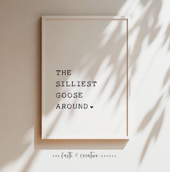 Silly Goose Print: Minimalist Nursery Decor (Digital Download)