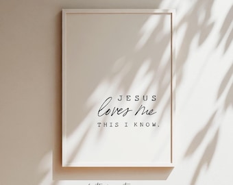 Jesus Loves Me Print: Christian Nursery Wall Art (Digital Download)