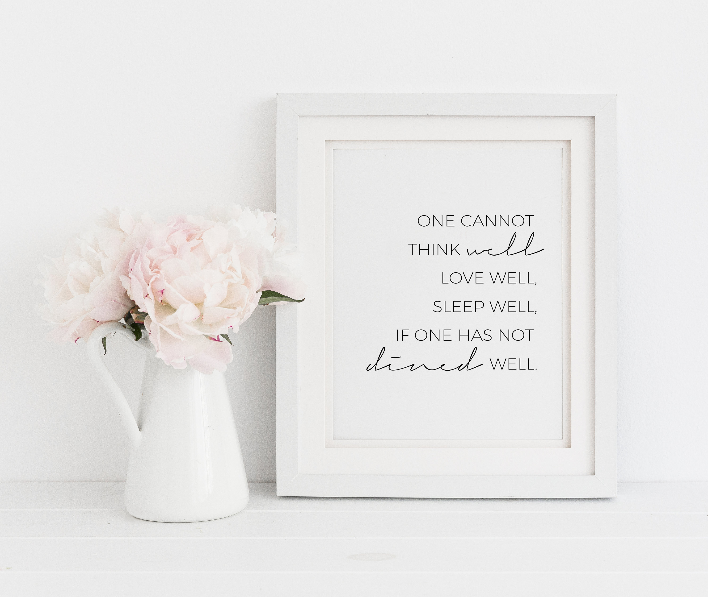 One cannot think well love well sleep well if one has not | Etsy