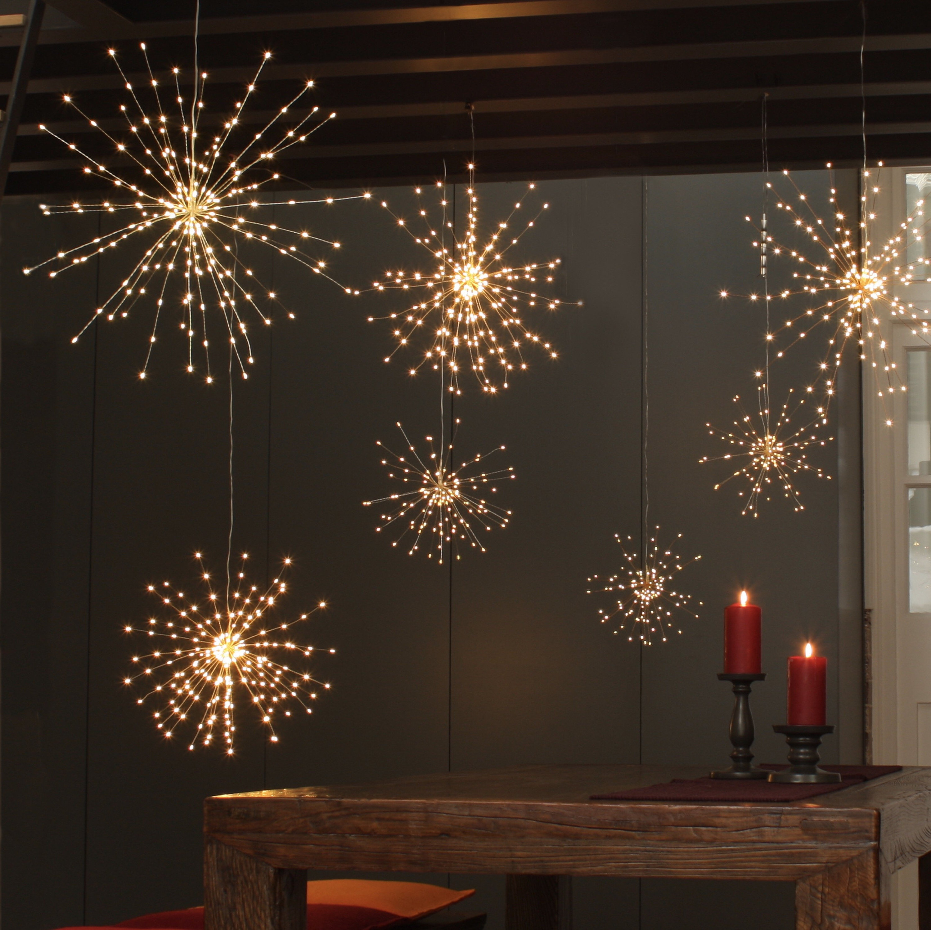 200 LED Fairy Lights Hanging Copper Starburst LED Lights Etsy