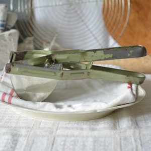 ancient potato press, vintage potato press, old grater, Swedish country kitchen, country kitchen decoration, Made in Sweden, antique kitchen tools