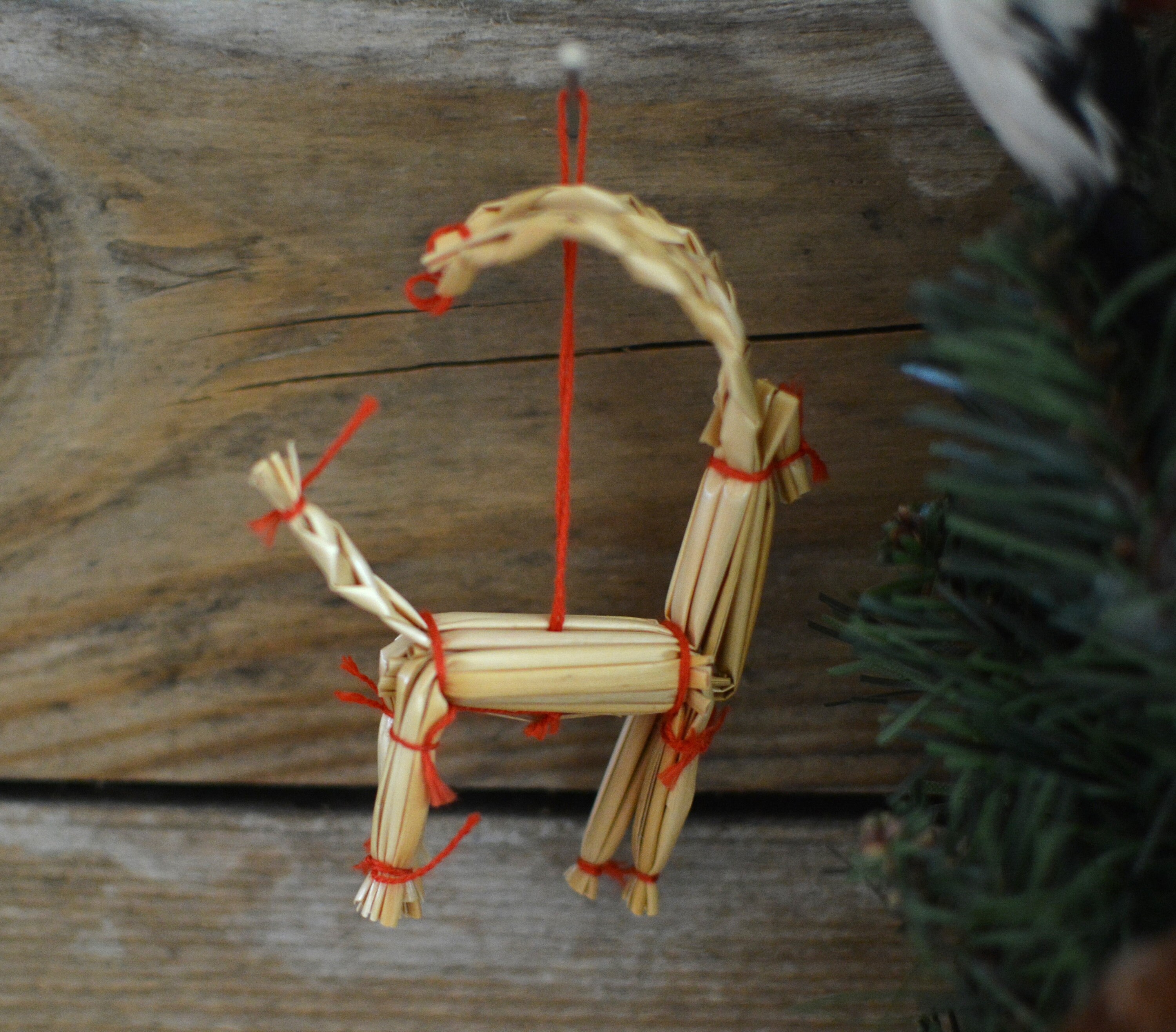 1970's German Straw Christmas Ornaments - Set of 12