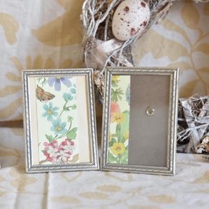 Antique silver-plated Jyden picture frame, picture holder, photo frame, vintage picture holder, mini frame, shabby chic, brocante, memories