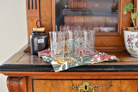 Buy Antique Drinking Glasses, 30s 40s Wine Glasses, Vintage 