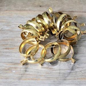Vintage curtain clips, curtain rings metal clips, vintage drapery clips, drapery hardware, cafe house country house romantic decoration