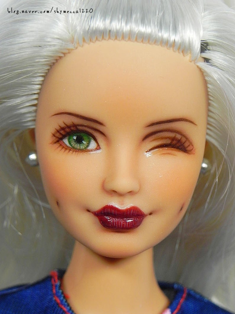OOAK custom repaint barbie fashionistas doll curvy 63 | Etsy