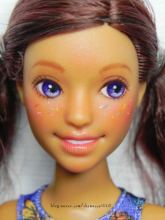 OOAK Custom Repaint Barbie Fashionistas Doll Curvy 66 - Etsy Australia