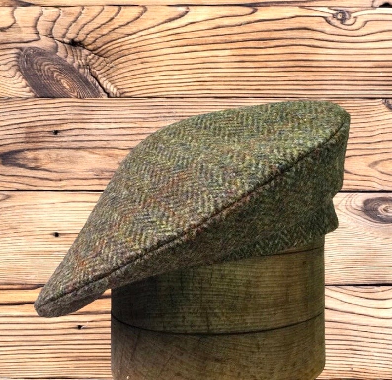 Harris Tweed® Beret/Tam 0' Shanter. Celtic hat. Highlander Tam. Men's Scottish Tam. Scottish Bonnet. Tammie. Balmoral. image 4
