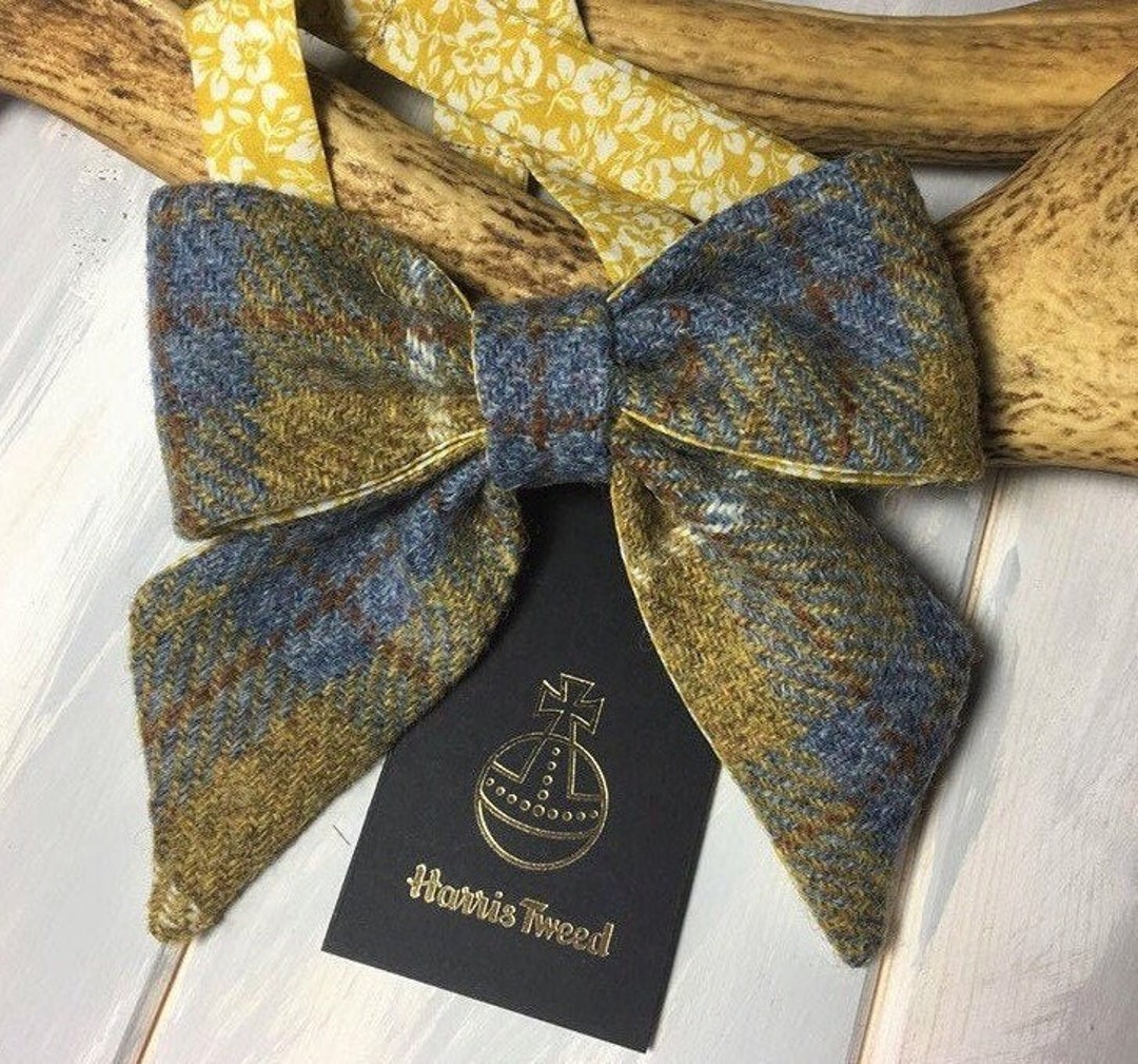 Harris Tweed® Tartan Bow Tie Womens Neck Bow Womens Bow Etsy UK
