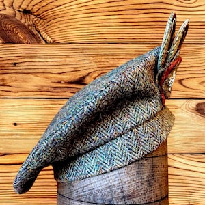 Berretto/Tam in Harris Tweed® 0' Shanter. Cappello celtico. Tamer Highlander. Tamer scozzese da uomo. Cappello scozzese. Tammie. Balmoral.
