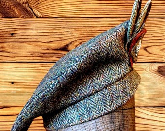 Boina/Tam de Harris Tweed® 0' Shanter. Sombrero celta. Tam de Highlander. Tam escocés para hombre. Gorro escocés. Tammie. Balmoral.