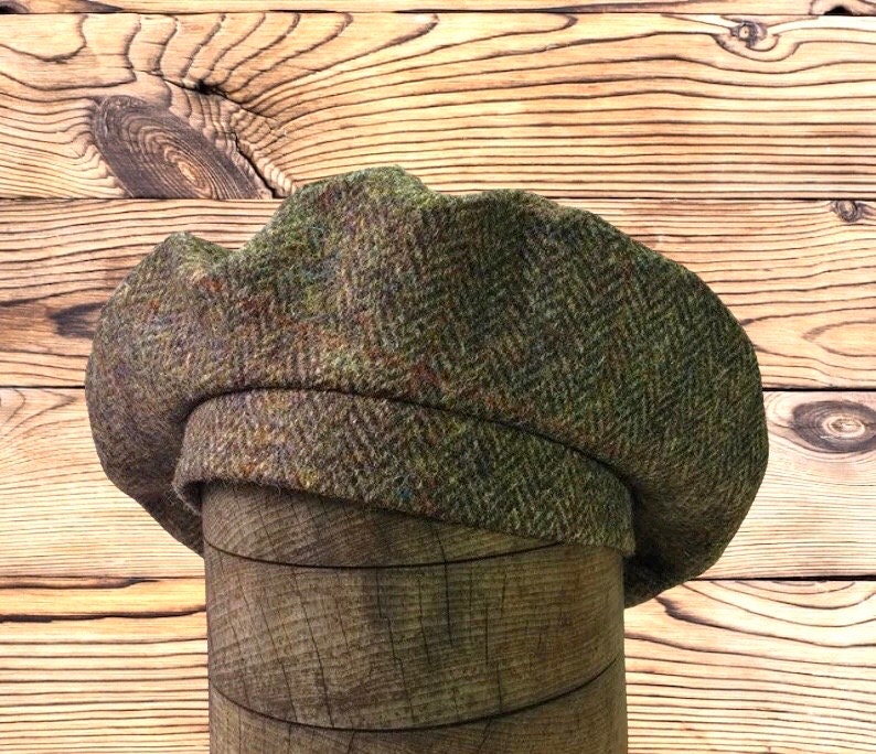 Harris Tweed® Beret/Tam 0' Shanter. Celtic hat. Highlander Tam. Men's Scottish Tam. Scottish Bonnet. Tammie. Balmoral. image 5