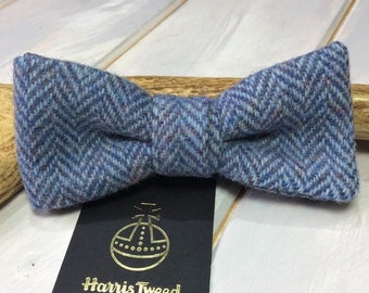 Harris Tweed® Harris tweed bow tie. Light Blue Tweed bow tie. Pale blue tweed tie. Light blue wedding tie. Light blue Harris tweed.