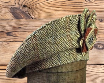 Béret Harris Tweed®/Tam 0 pi., chapeau celtique, tam Outlander, tam écossais pour hommes, bonnet écossais. Balmoral.