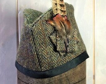 SHYNE KILTS U.K Balmoral Scozzese Nero 100%% Cappello di Lana Cappello/Highland Balmoral Cappello - Nero, 50