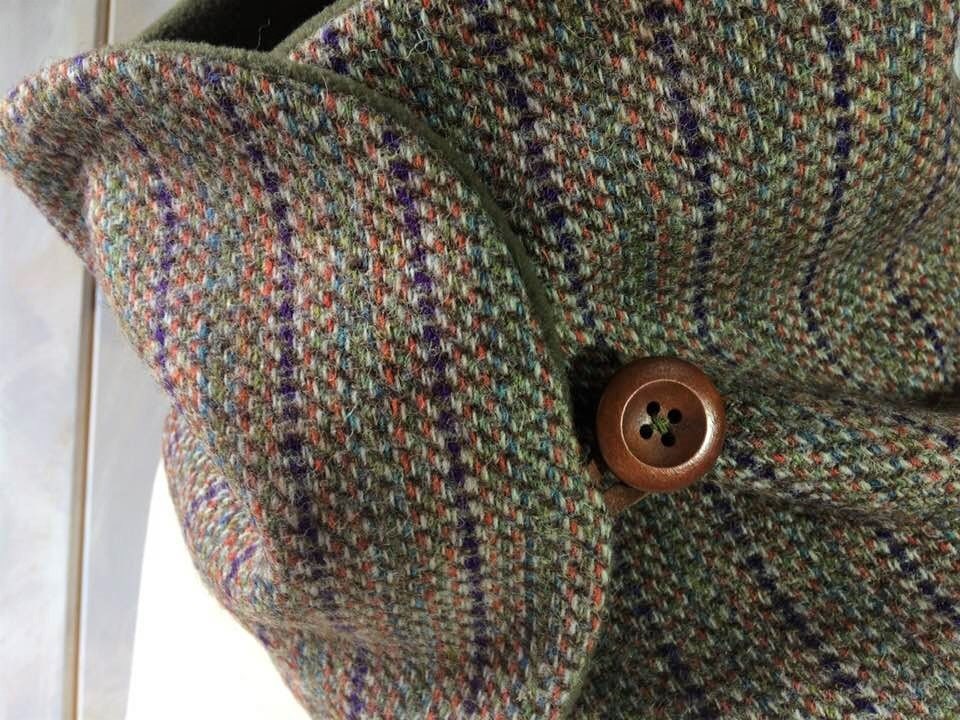 Harris Tweed Check Wool Tweed Scarf/cowl/ Neck Warmer With a | Etsy UK