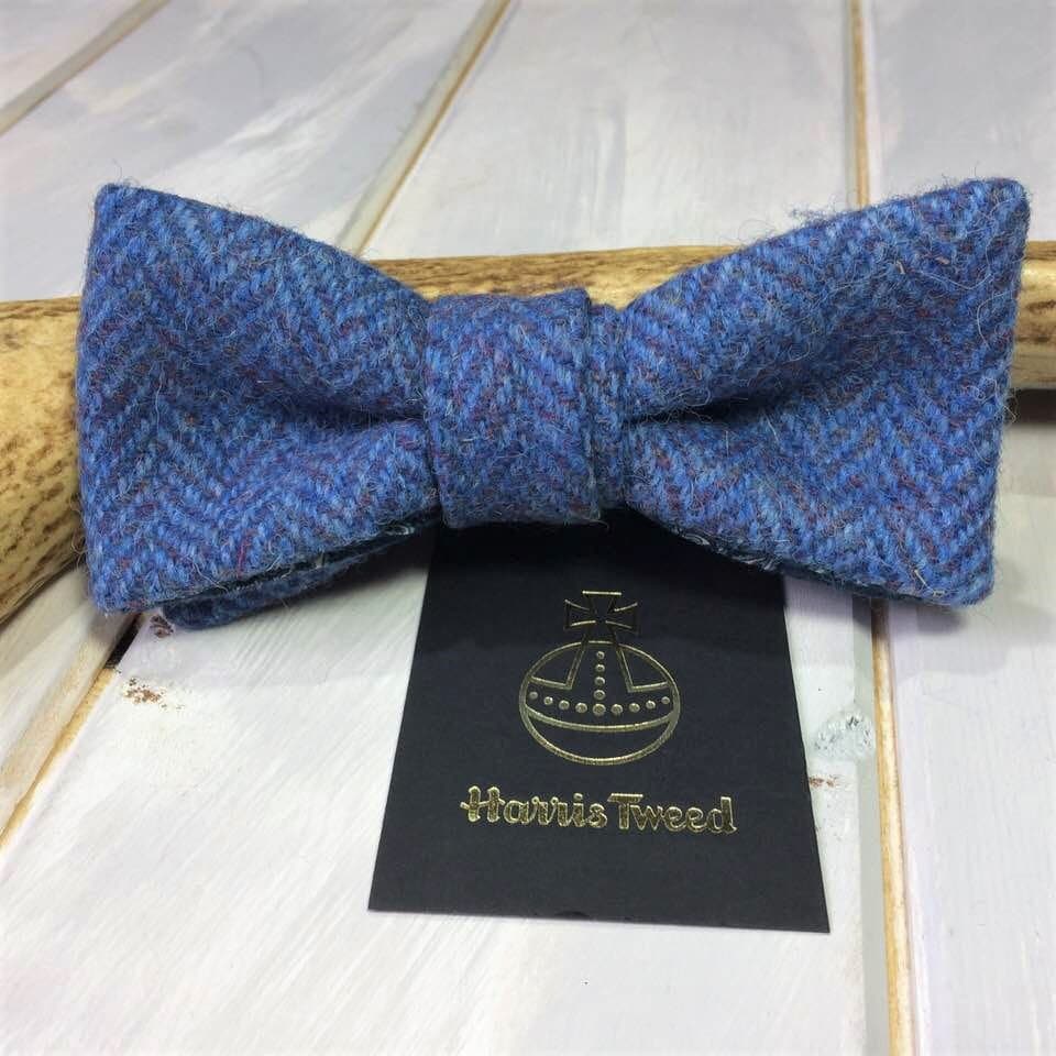 herringbone tweed bow tie