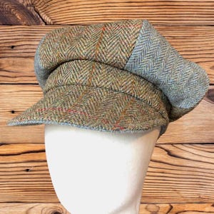 Harris Tweed® Baker Boy cap, Newsboy Peaked cap beret. Pure wool Scottish Highland hat. Men’s Women’s hat.