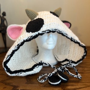 PATTERN. Oreo and Strawberry Cow Hood PATTERN.