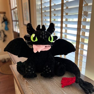 PATTERN Night Dragon Crochet Pattern, Light Dragon Crochet Pattern