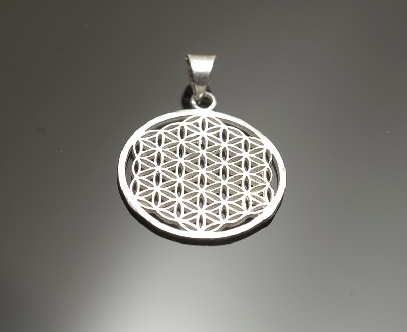symbolic jewelry, Tribal pendant Seed of life Silver brass necklace Flower of life pendant Mandala pendant
