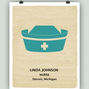 Nurse Gift, Nurse Art, Nurse Appreciation Gift, personalized Nurse Print, Nurse Poster, Nurse Graduation Gift, Nurse Decor, Nursing Student