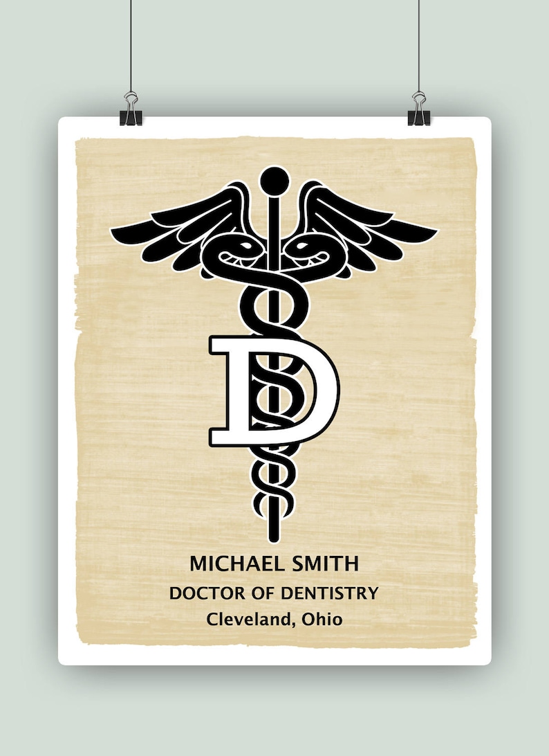 Doctor of Dentistry Art, PERSONALIZED Dentist Print, Gift for odontologist, Dentist waiting room decor, Dentist office, Graduation gift. PAPYRUS