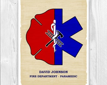 EMS Print PERSONALIZED Print Health Care Emergency Medical | Etsy