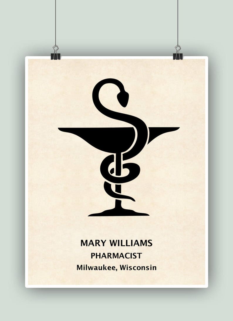 Pharmacy Wall Art, PERSONALIZED Pharmacist Print, Pharmacy Wall Decor