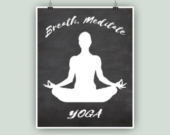 Yoga art, Yoga meditation position, Yoga gift, Yoga center decor, Breath meditate Yoga, Yoga poster, Ancient Indian Yoga, Yoga print