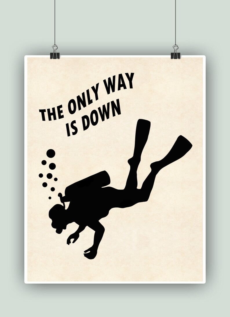 Taucher Poster, Taucher Kunst, Taucher Schild, Taucher Druck, Dive