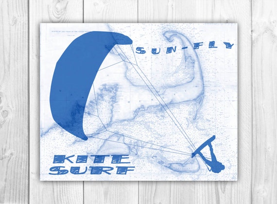 kitesurfing Print various Sizes /& Colors typography Definition Poster