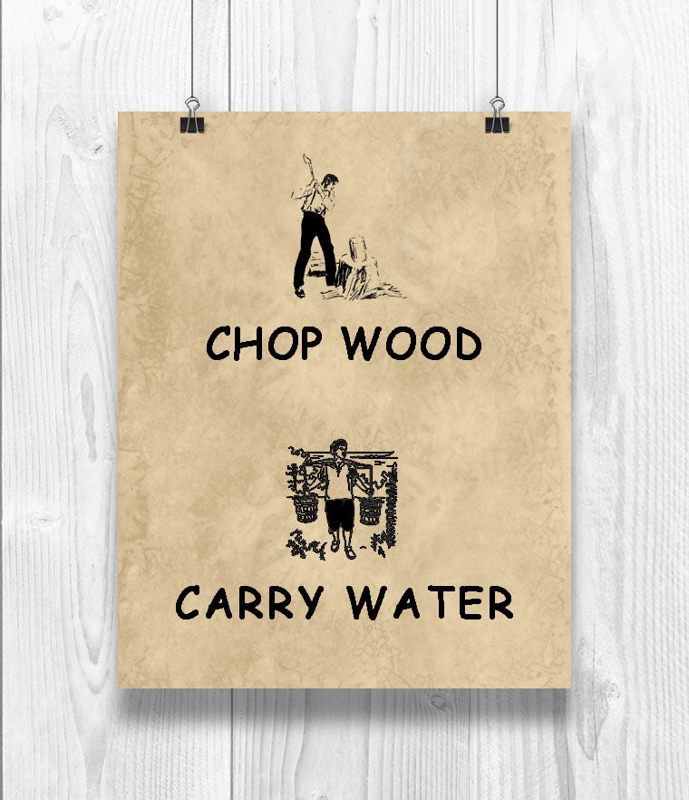 Chop Wood Print - Etsy Chop Wood Print - Etsy